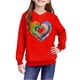 thumbnail image 5 of Sudadera con capucha y estampado de corazón de San Valentín, sudadera de manga larga para niños y niñas, chaqueta para niñas de talla mediana y grande., 5 of 7