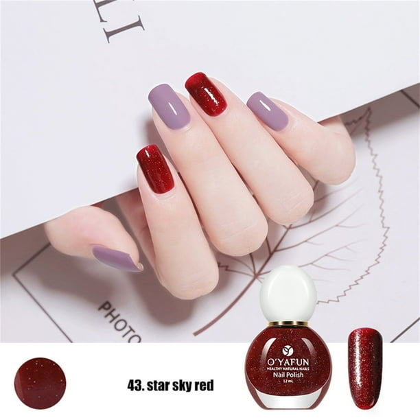 Esmalte de uñas, regalos para mujeres Esmalte de uñas mate Esmalte de uñas mate de secado rápido y blanqueador sin horneado de larga duración 12ML Pegatinas para uñas