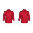 thumbnail image 3 of Toystoory Chef Jacket Coat Uniform Long Sleeve Hotel Cook   Kitchen Apparel Rojo L 2piezas, 3 of 6