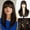 Brown, variant on Blonde Straight Wig with Bangs 20 Inch MediumLength Layered Synthetic Wigs for Women, Realistic ScalpNatural Looking Heat Resistant Wig for Daily PartyCosplay Use