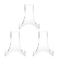 thumbnail image 3 of LCXmlly Multi functional Display Stands 3 Pcs Plate Stands Clear Bowls Display Easels Great Load Bearing Stable Structure Tea Cake Display Stands Holders Home Decor, 3 of 7