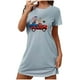thumbnail image 2 of Camisón corto de talla grande para mujer, camisón de manga corta con estampado de pecho a la moda, camisón para mujer, 2 of 7