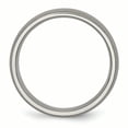 thumbnail image 2 of Titanium Stone 7mm Half Round Ring Man Wedding Classic Domed  For Dad Mens  For Him, 2 of 10