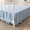 Light Blue, variant on Dust Ruffle Bed Skirt Full Size 16 Inch Drop Camel Striped Boho Tufted Split Corners Wrinkle Fade Resistant