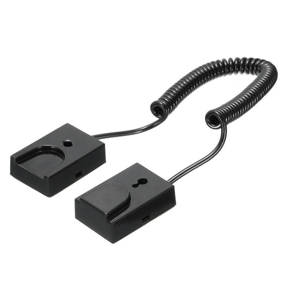 Uxcell Retractable Security Cable Lock,D2 Remote Control Cable Leash, Tether,for TV,DVD,Cup,Phone 1Set Black 47.24"