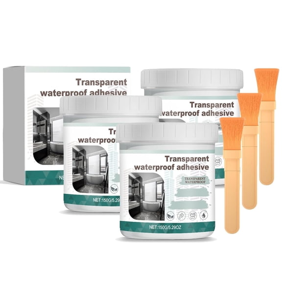 Transparent Waterproof Coating for Indoor Outdoor, 5.29oz Waterproof Sealant Clear, Water-Based Invisible Leak Repair Glue for Roofs, Walls, Garden, Terraces, Cracks, Concrete, Wood(wwx)
