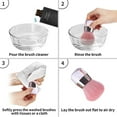 thumbnail image 2 of Pink Nail Dust Brush Set Nail Art Dip Powder Brush Cleaner, 2 of 6