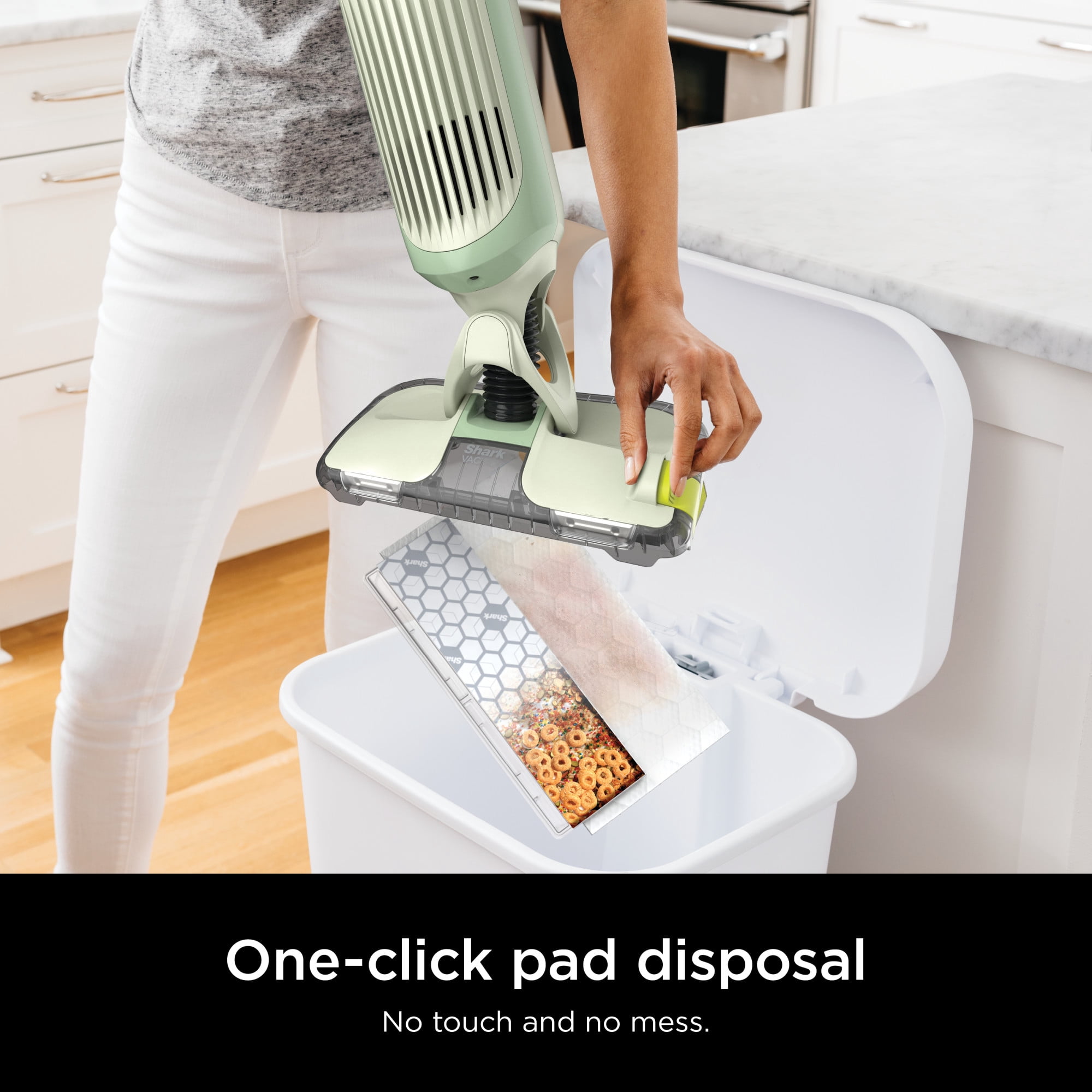 Shark VACMOP Cordless Hard Floor Vacuum Mop, Cordless, Suction & Spray Mopping, On-Demand Spray, VM252GN