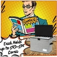 thumbnail image 5 of 6 Pcs Comic Book Storage Boxes, Back to School Collapsible Comic Short Box Case with Lid, 15.8 x 7.9 x 11.4 Inch Book Bin Container Holds 150 Comics(Gray), 5 of 6