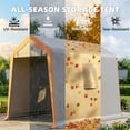 thumbnail image 4 of Outsunny 6' x 8' Portable Shed, Outdoor Storage Shed Tent, Light Grey, 4 of 10