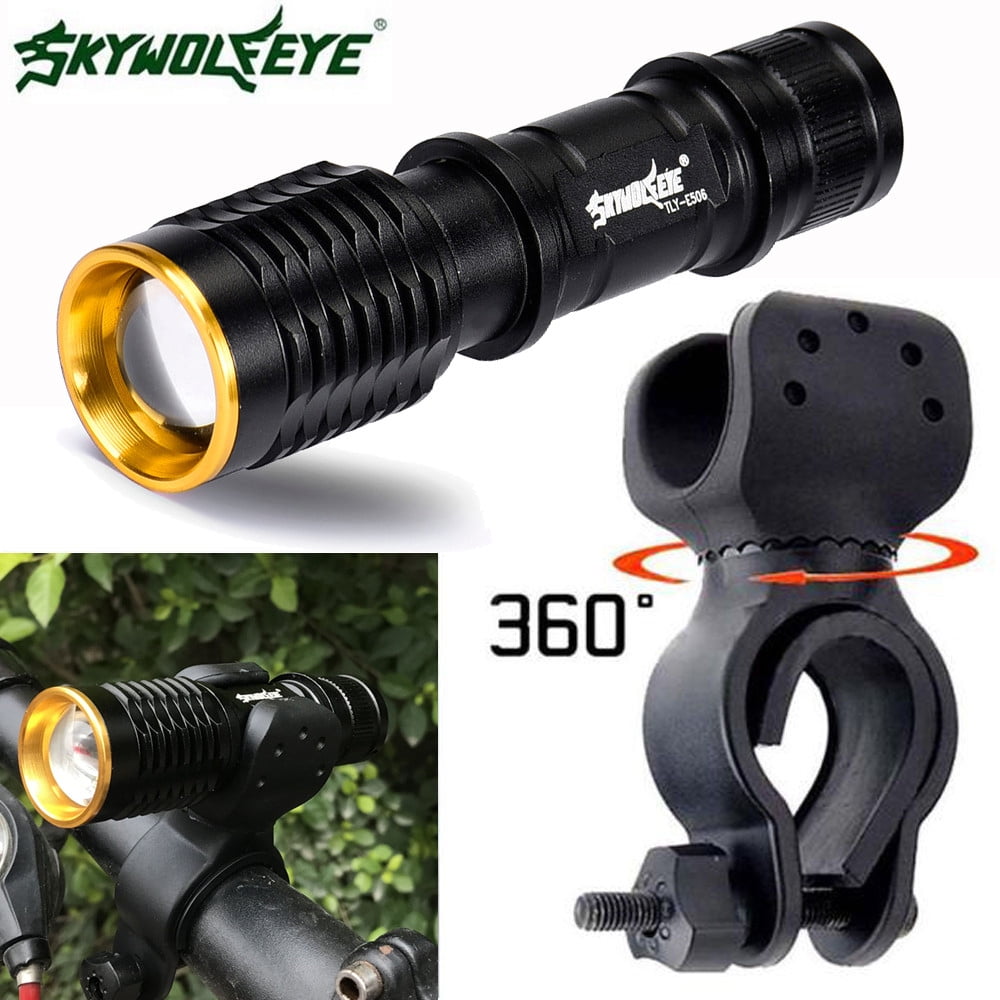 360 Degree Cycling Bike Bicycle High Power 2000 lumen Torch Zoomable Flashlight 