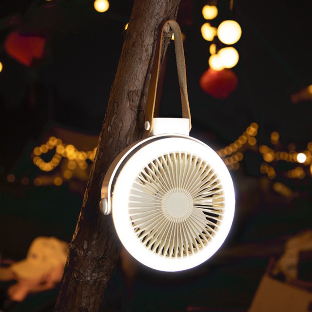 Teissuly Clearance Camping Fan With Led Lantern Rechargeable Battery Operated Tent Fan For Outdoor Camping Tent RV Travel Fishing(White, ) Teissuly WER202308290030