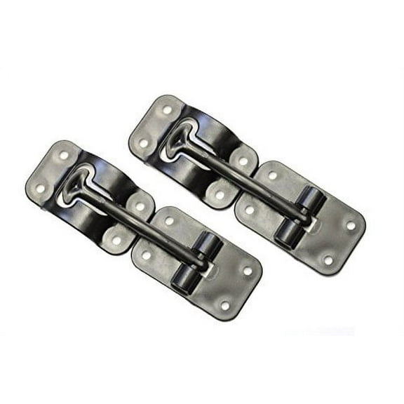 2 Pack: RV T-Style Door Holder Catch 3-1/2" for Latch Holder Camper Trailer Cargo Hatch Black