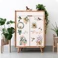 thumbnail image 2 of 3 Pcs Flower and Bird Rub on Transfers for Furniture and Crafts Decals 6x12 inch Furniture Transfer Stickers Self Adhesive Waterproof Redesign Décor Transfers Decals for Home, 2 of 7