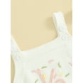 thumbnail image 6 of FEORJGP Infant Baby Girls First Birthday Romper Toddler Sleeveless Knitwear Overalls Number/Letter Embroidery Sweater Romper Cute Sweet Clothes for Spring Autumn, 6 of 9