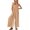Khaki*women's jumpsuits casual, variant on Dazajoo Tank Jumpsuits for Women Casual Wide Leg V Neck Jumpsuit Baggy Solid Summer Beach Lounge Flowy Rompers,Khaki,XXL