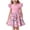 Watermelon Red, variant on SELONE Teen Girl Dresses Ruffle Short Sleeve Princess Dress Crew Neck Midi Sundress Easter Egg Sweet Beach Outfits 3-14Y