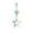 Lake Blue, variant on Star Pendant with Diamond Belly Button Ring and Navel Nail Piercing Jewelry-white