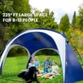 thumbnail image 5 of Easy Beach Tent Pop Up Canopy UPF50+ Tent with Side Wall, Ground Pegs, and Stability Poles, Sun Shelter Rainproof, Waterproof for Camping Trips, Backyard Fun, Party Or Picnics, Blue, 5 of 7