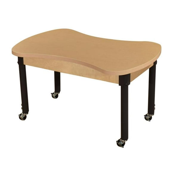 Wood Designs HPL2436CA1217C6 24 x 36 in. Mobile Synergy Junction&#44; High Pressure Laminate Table with Adjustable Legs 14-19 in.