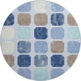 thumbnail image 2 of Addison Rugs Mayfield Premium Machine Washable Transitional Geometric Denim Round Rug, 8' x 8', 2 of 6