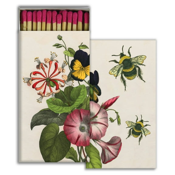 HomArt - Match Box Set of 2 - Bees, Pansy, Honeysuckle & Morning Glory