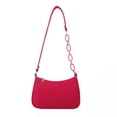 thumbnail image 3 of Bolso de hombro con diseño de nicho y diseño de piedras, bolso de mano con cadena de fieltro para mujer, bolso tipo sillín, 3 of 6
