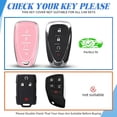 thumbnail image 2 of Key Fob Cover Compatible with Chevrolet Equinox Bolt Trax Sonic Blazer Trailblazer Traverse Cruze Keychain Case Holder Protector,Silver-Pink, 2 of 6