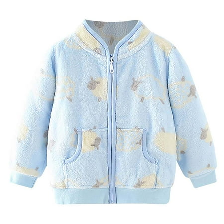 

Frostluinai Winter Coat for Toddler Polar Fleece Jacket Baby Boys Girls Autumn Winter Zip-up Lightweight Long Sleeve Jacket Warm Outerwear