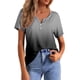 thumbnail image 1 of Blusas de moda de verano para mujer con estampado, cuello en V y manga corta, 1 of 4