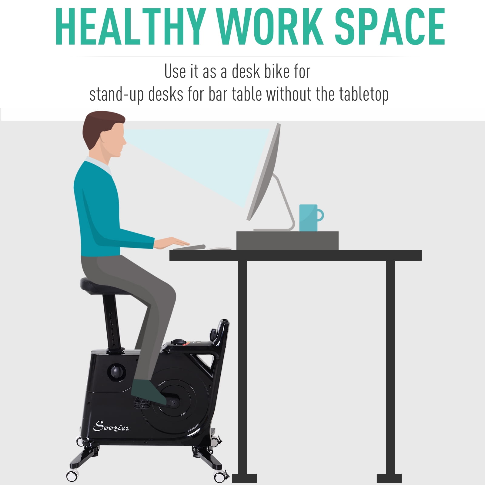 stand up desk bike