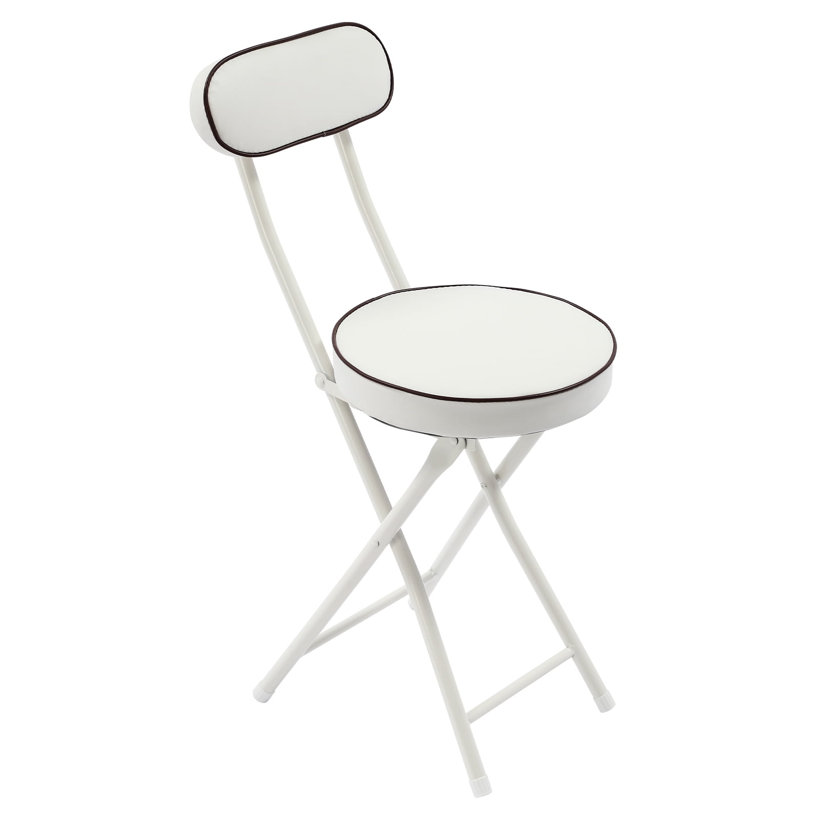 Dwellnix Portable Folding Dining Chairs, Set of 4, Cushioned High Chairs with Backrest, Easy to Store and Carry for Camping, Picnic, and Home Use