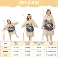 thumbnail image 4 of FORMRS Wearable Blanket Hoodie with Sleeves for Kids Cozy Flannel Sweatshirt, Beige Record, 4 of 7