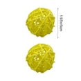 thumbnail image 3 of Beautynvta 2 Pcs Round Wicker Rattan Balls, 2'' Rattan Woven Decorative Ball Bowl Vase Filler, Wicker Balls for Birthday Home Party Table Centerpiece Wedding Decor, Yellow, 3 of 6