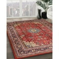 thumbnail image 3 of Ahgly Company Machine Washable Indoor Rectangle Traditional Orange Salmon Pink Area Rugs, 7' x 9', 3 of 7