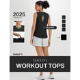 thumbnail image 6 of BALEAF Women's Workout Tank Tops Racerback Open Back Top Sleeveless Running Yoga Shirts Loose Fit Athletic Gym Sports Black L, 6 of 7