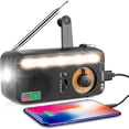 thumbnail image 2 of Oefntac up to 40% off Gifts Weather Radio,Emergency Hand Crank Radio with Solar Charger,Portable Battery Operated AM FM Shortwave Radio with LED Flashlight,USB Charger,Alert, 2 of 9