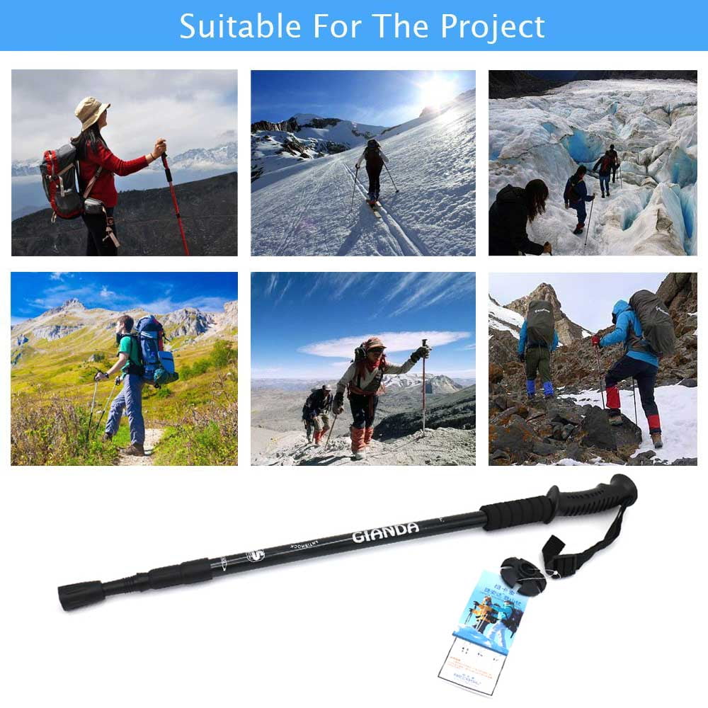 Chensheng Lightweight Aluminum Alloy Hiking Pole,Shockproof Quick Locking System,Adjustable Trekking Pole,Suitable For Men and Women Mountaineering And Hiking 