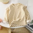 thumbnail image 2 of EnJoCho Kids Holiday Shirts Baby Girl Polka Dot Flower Pattern Plus Thickened Top for Home Wear Outside for 1 to 9 Years Trendy School Home Casual Tops, 2 of 4