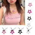 thumbnail image 5 of Osdhezcn Pink Pentagrams Pendant Clavicle Chain Unique Dopamine Sweater Chain Jewelry, 5 of 12