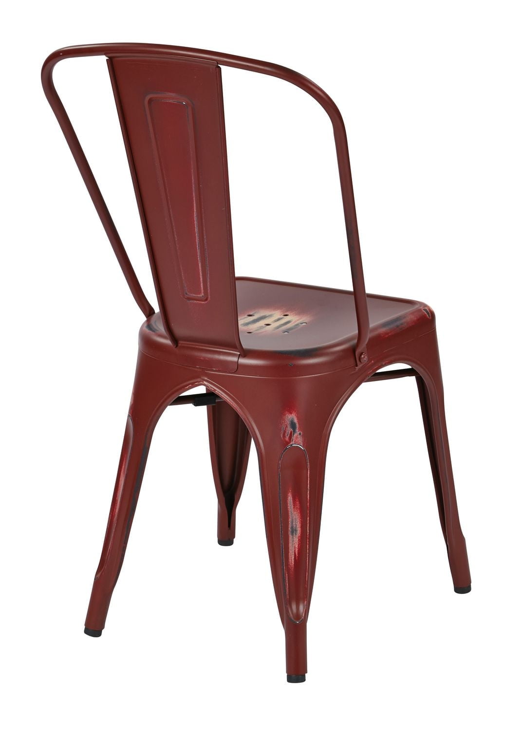 Chaise de salle à manger Bristow d’OSP Designs en métal en fini rouge antique