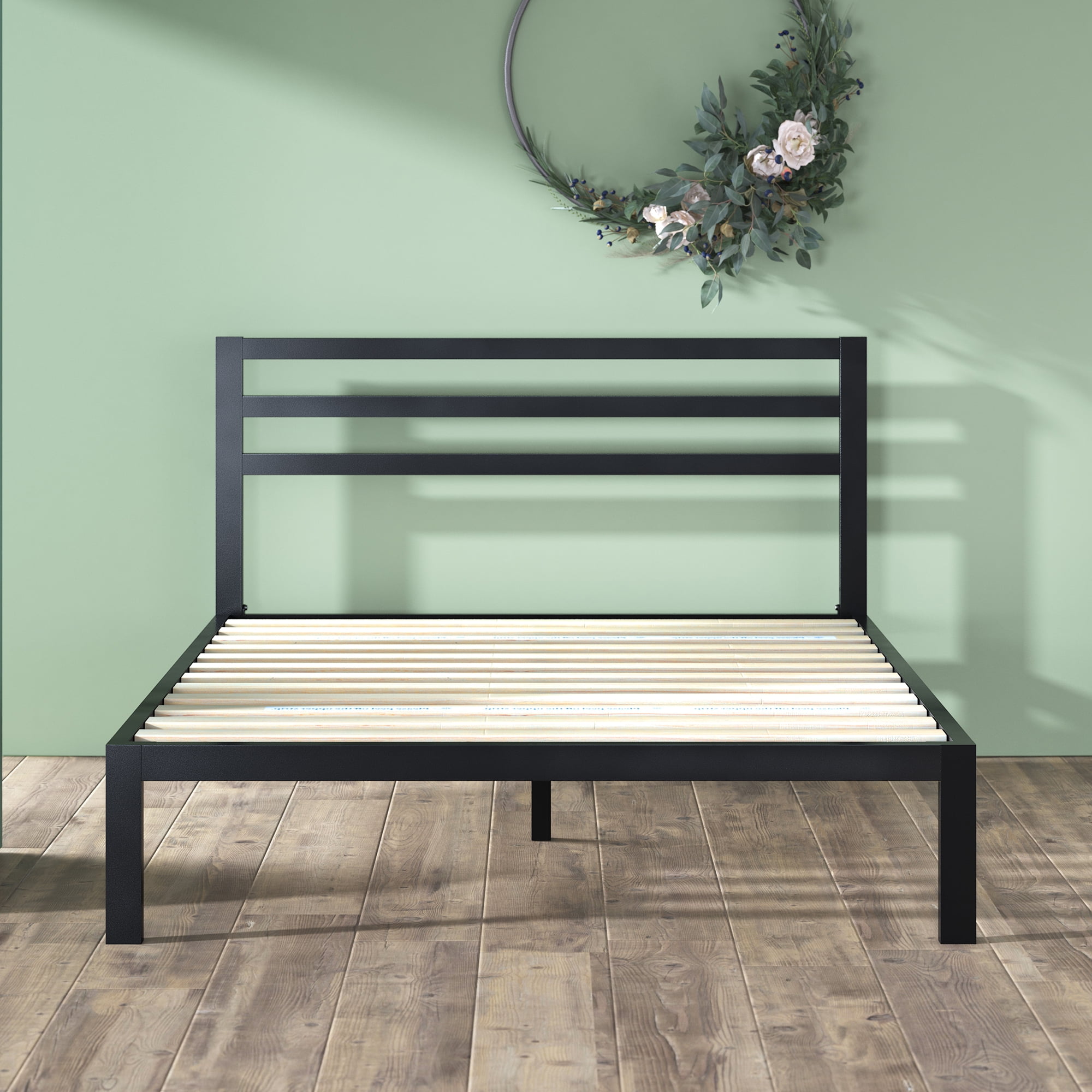 Zinus Mia 38" Metal Platform Bed Frame with Headboard, King