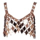 thumbnail image 3 of Camiseta sin Mangas Salvador con Lentejuelas para Mujer Top Corto de Lentejuelas, 3 of 8