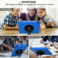 thumbnail image 4 of iPad 10.2 inch Case 2020/2019, iPad 8th / 7th Generation Case, 10.5" iPad Pro / iPad Air 3 Case, Dteck Heavy Duty Shockproof Case + Pencil Holder Rotating Kickstand Hand/Shoulder Strap, Blue+Black, 4 of 6