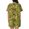 thumbnail image 3 of Bixox Women's Squirrel And Fox In The Forest Printed Pajama Set 2 Piece Lounge Set Top and Shorts Soft Pajamas, Shorts with Pockets, 3 of 7