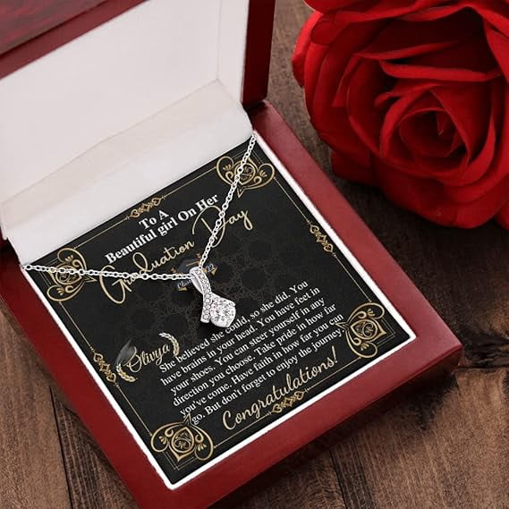 Personalized Necklace for Doctorate Graduation Gift, for Her, PHD Graduation Gift, Doctorate Degree Graduation Gift for women, Alluring Beauty Necklace With Message Card