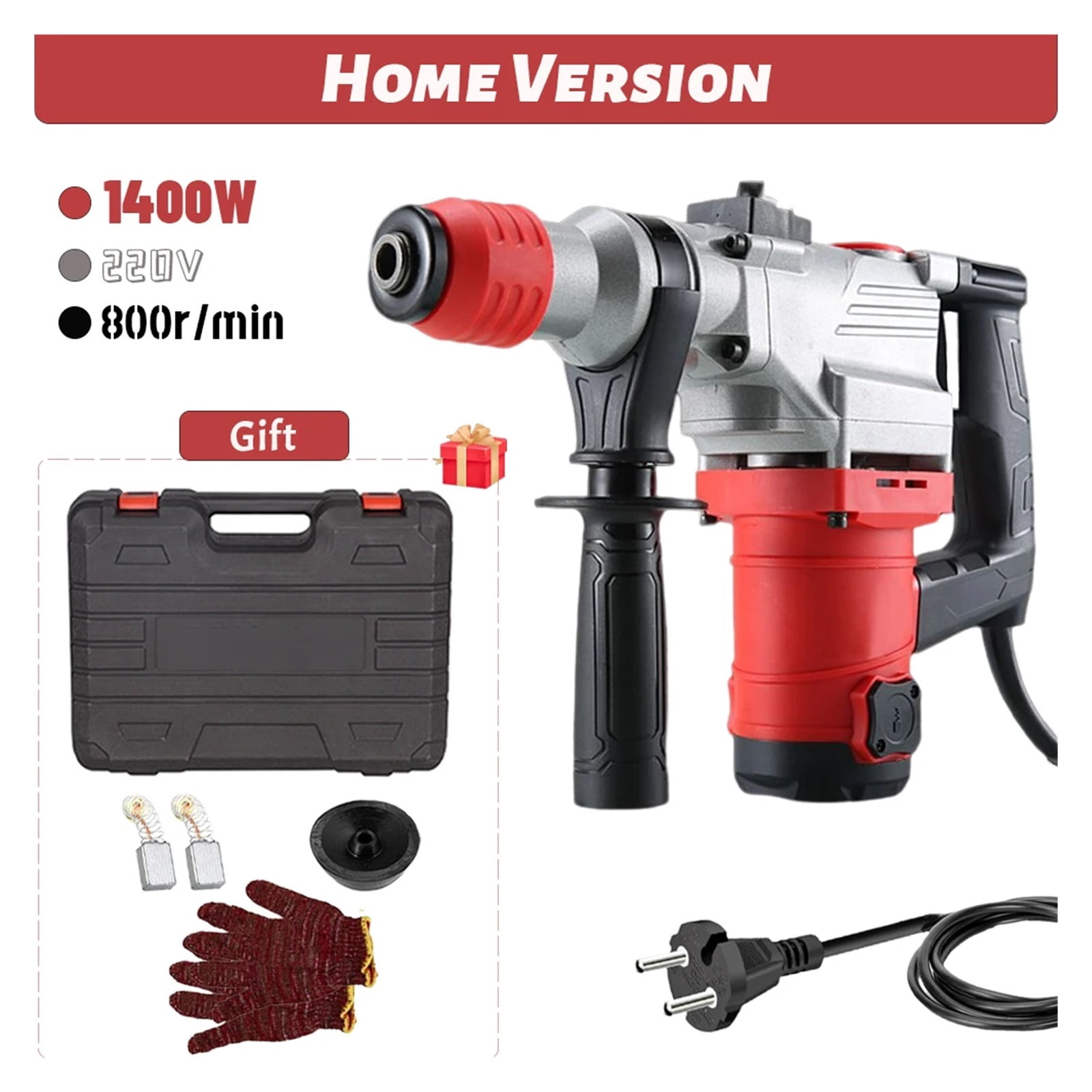 2200W Multifunctional Electric Hammer/Electric Pick/Electric Drill 26mm Industrial Grade Electric Hammer For Household Use