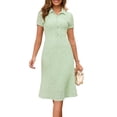 thumbnail image 1 of Vestido midi Annebouti Primavera Verano 2025 Manga Corta Verde Claro, 1 of 6