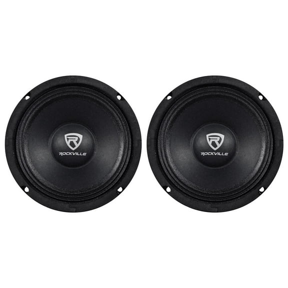 Rockville RM68PRO Midrange Car Speaker, 6.5", 400W, 8 Ohm, Mid-Bass, Open Basket, Kevlar Cone, CEA Compliant, 90oz Magnet, for Car Audio, 2-piece
