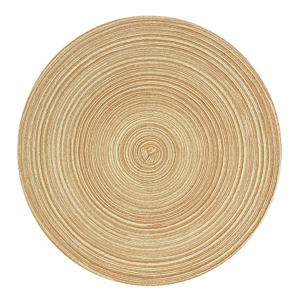 Wrapables® 15" Woven Round Placemats (Set of 6), Brown
